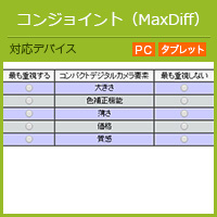 コンジョイント（MaxDiff）