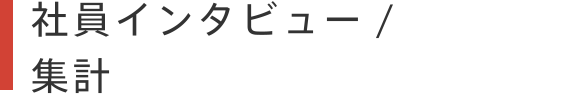 社員インタビュー / 集計